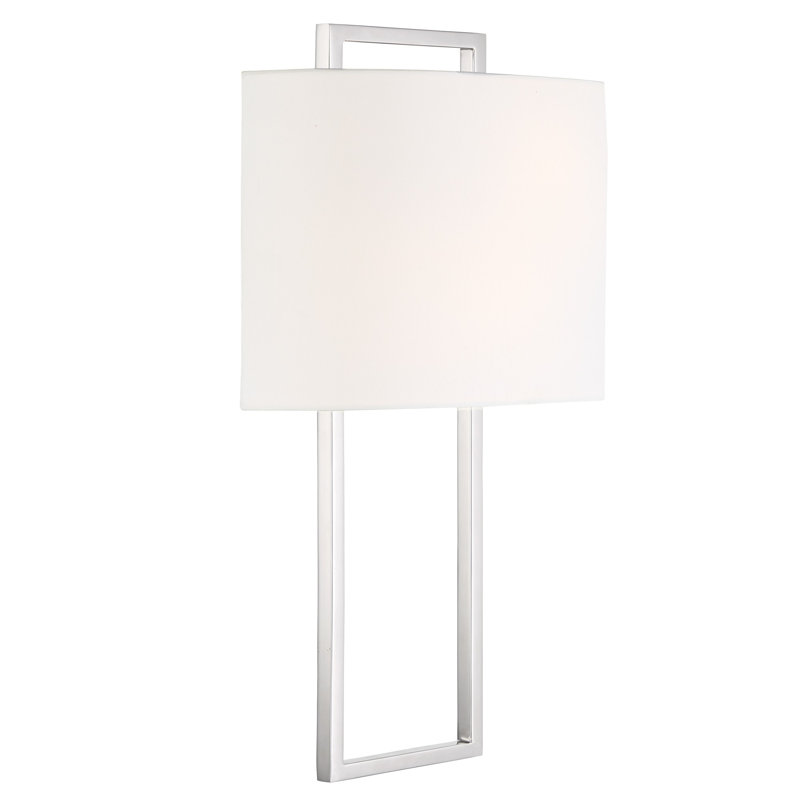 Bucktown Steel Flush Mounted Sconce, Polished Nickel 