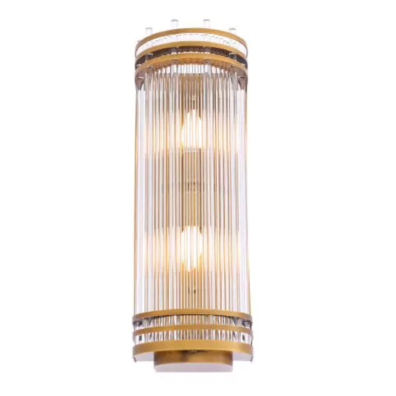 Gulf 2 - Light Flush Mounted Sconce, Antique Brass, 21" H x 7" W x 6" D