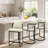 Cindina 26'' Chenille Counter Stools With Backrest & Metal Frame, Modern Upholstered Bar Chairs For Kitchen Island-115464520