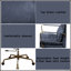 Luxueuse chaise de bureau pivotante en cuir fleur avec hauteur réglable et rembourrage confortable, parfaite pour les espaces de travail modernes.