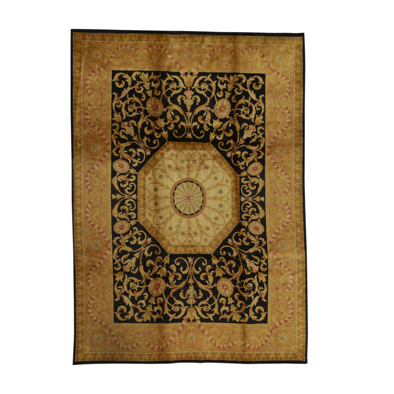 Savonnerie Wool Oriental Area Rug