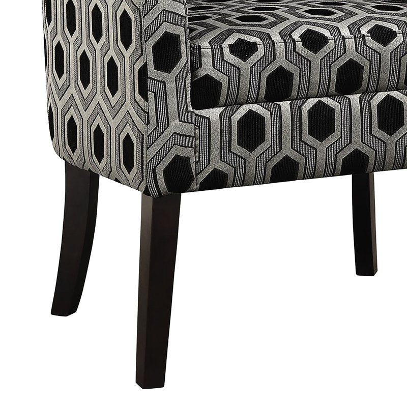 Chaise d'appoint chic avec dossier gris et noir
