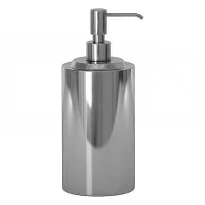 Distributeur de savon liquide en acier inoxydable, finition chromée, durable et résistant à la rouille pour la salle de bain et la cuisine