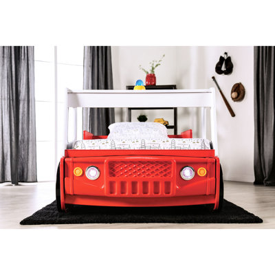 Lit de voiture de course Red