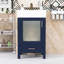Meuble-lavabo de salle de bain avec lavabo en céramique, porte à fermeture en douceur et beaucoup de rangement-15375814
