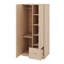 Armoire en bois avec portes doubles, tringle, tablettes, tiroir-1768678104