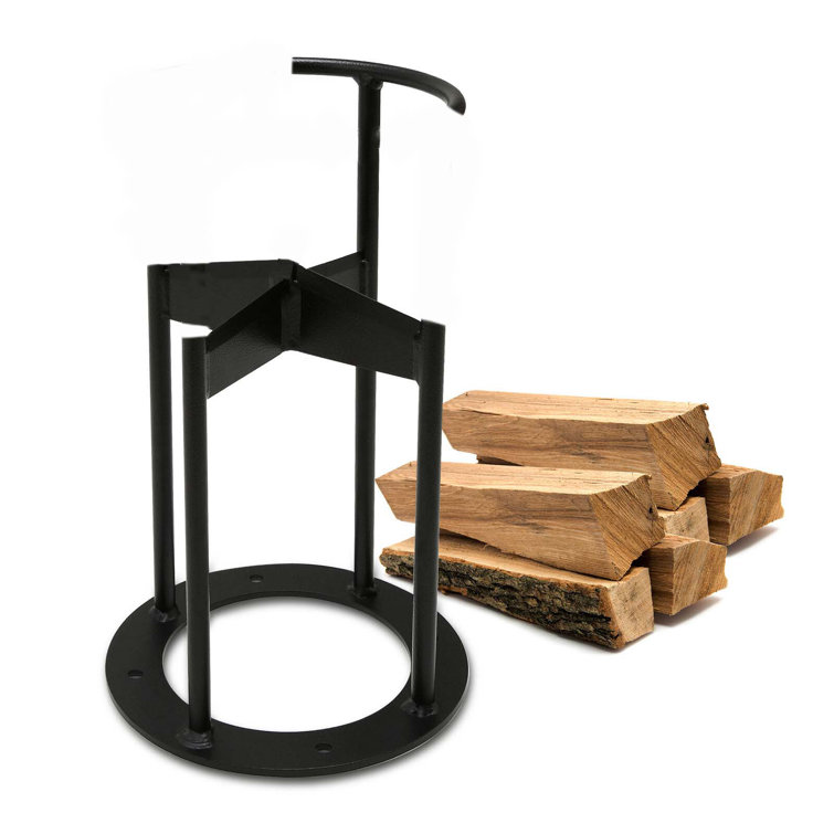 Carbon Steel Wood Splitter - Safe Way to Make Kindling - Compact