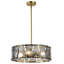 Lustre tambour 4 lumières moderne avec verre texturé-1710479973