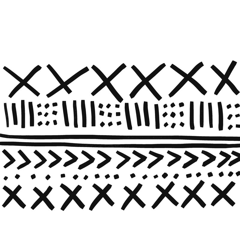 " Mudcloth 1 ", 12" H x 12" W  