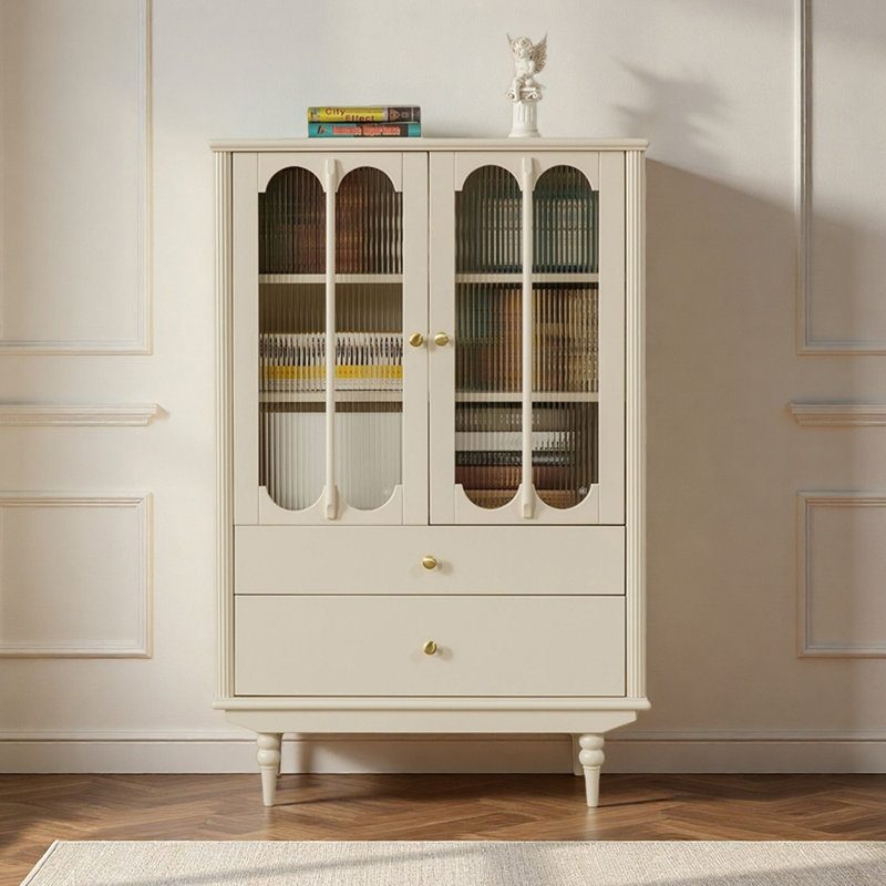 Bibliothèque de rangement à la française, Crème, crème
