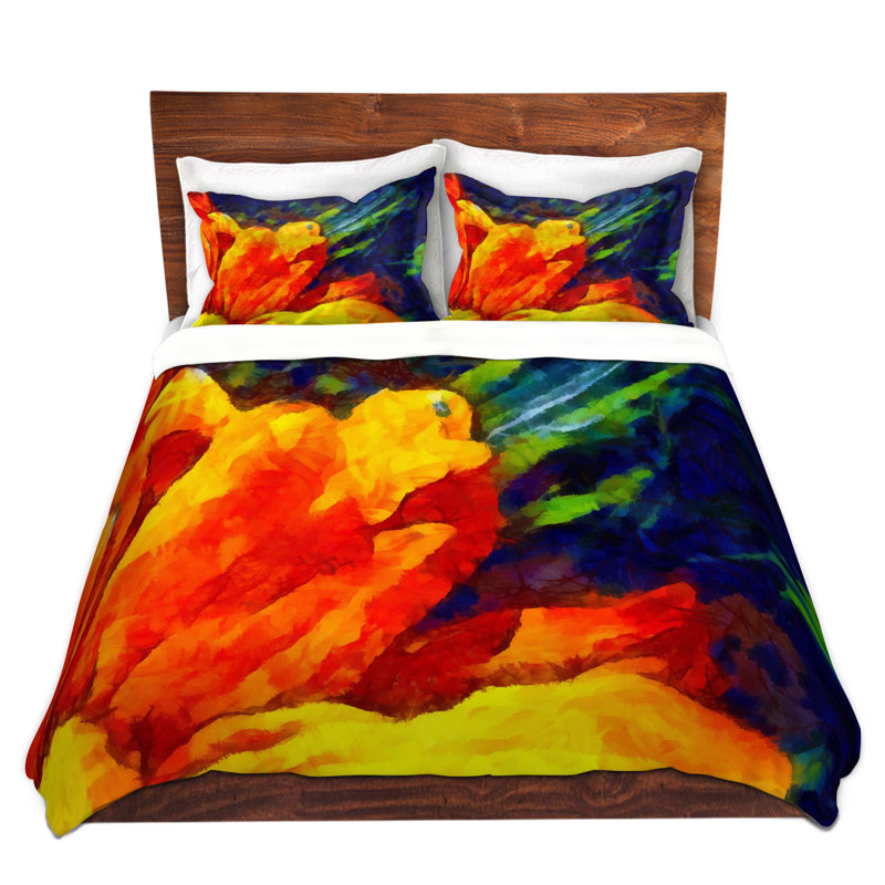 Floral Duvet Cover, 1 Queen Duvet Cover + 2 Standard Shams