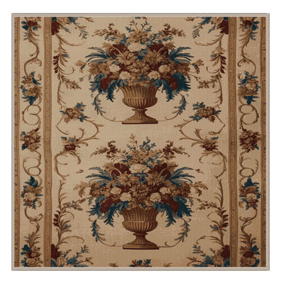 Tapis brun français lavable à la machine