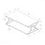 Table basse contemporaine contemporaine rectangulaire moderne en métal chromé brillant de 44 po L
