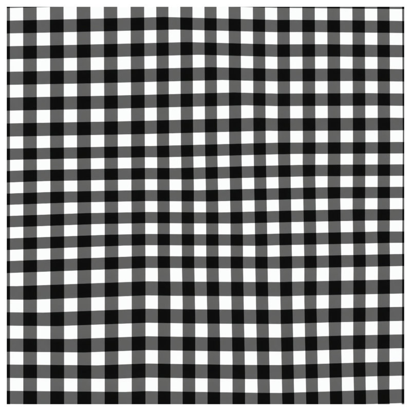 Tapis de bain noir et blanc Gingham, 34in W x 21in L