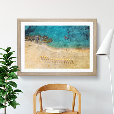 Birds Eye View of a Beach in Crete - Picture Frame Painting