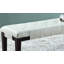 Banc capitonné Linon, similicuir, blanc
