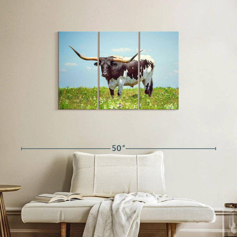 Brampt Longhorn Steer, 24" H x 38" W