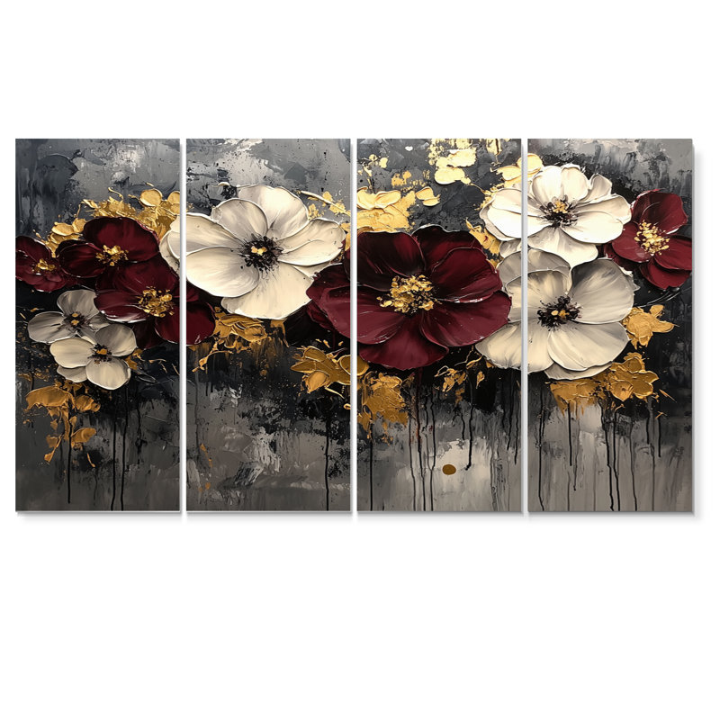 Art mural Gopp - coquelicots, 4, H 28 po x l 48 po