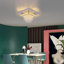 Lustre carré à 1 lumière DEL avec accents Crytal Daevaughn-1002479053