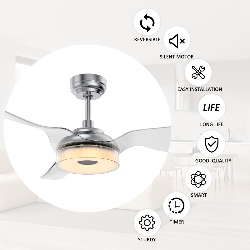 Geradette 56'' Ceiling Fan with LED Lights