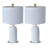 24'' White Ceramic  Table Lamp (Set Of 2)