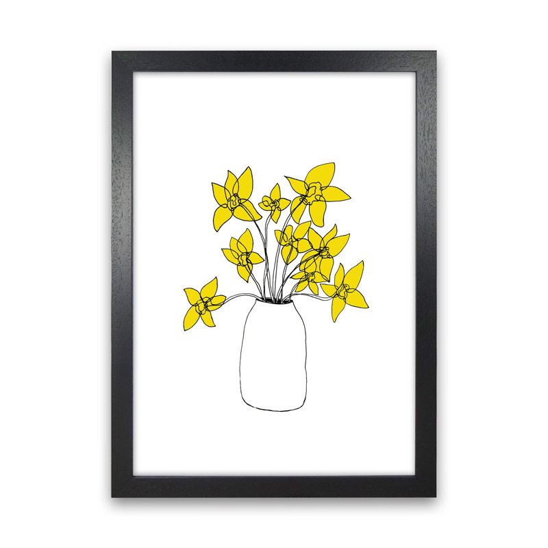 Daffodils Yellow by Carissa Tanton - Print, 46cm H x 34cm W x 3cm D, Black Framed