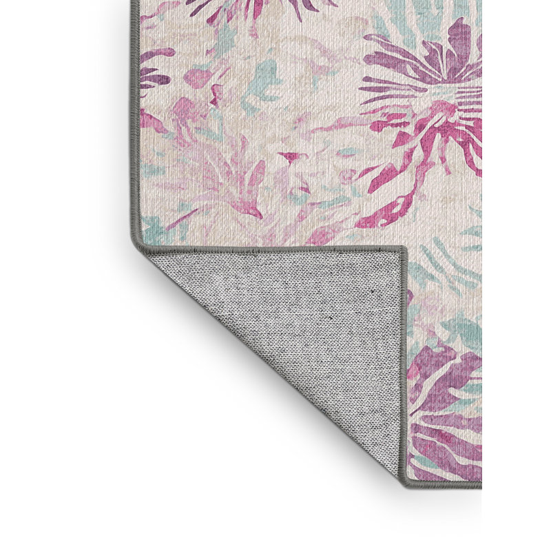 Machine Washable Gray Area Rug, Rectangle 2' x 3'
