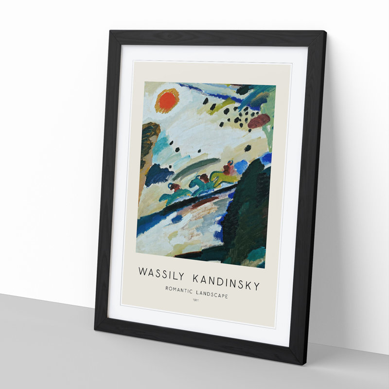 Romantic Landscape by Wassily Kandinsky - Picture Frame Graphic Art, 65cm H x 48cm W x 2cm D