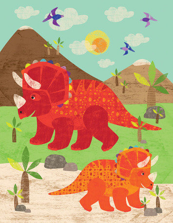 «Lamkin Fun Triceratops», art sur toile