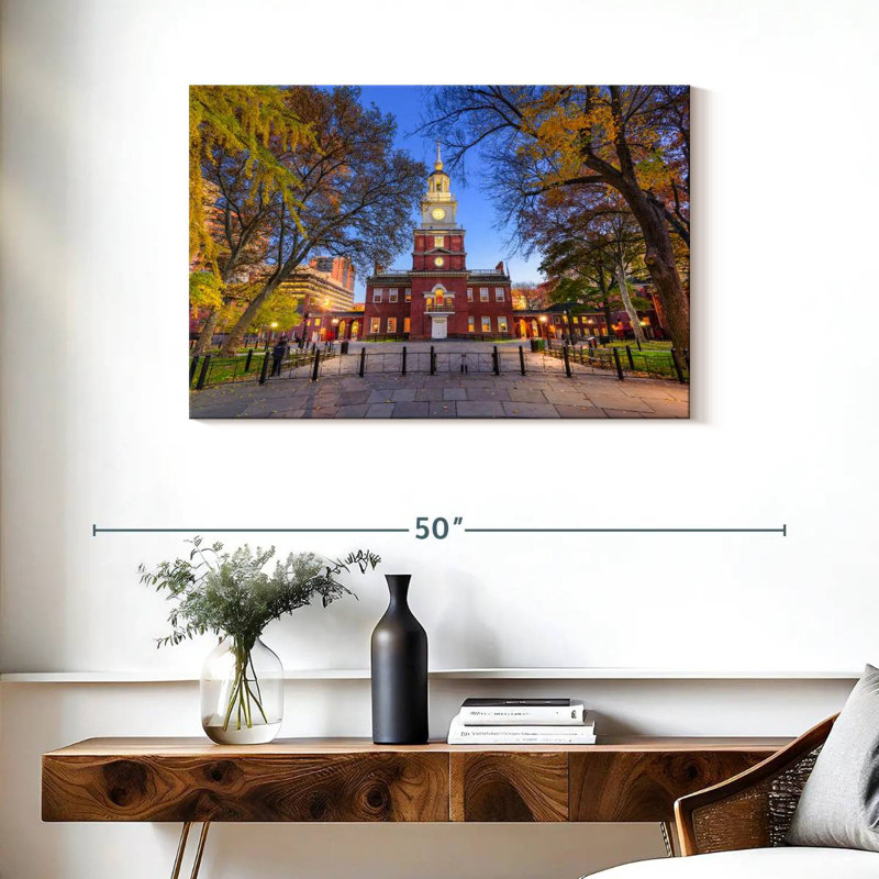 Independence Hall, 24" H x 36" W