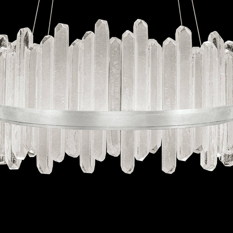 Lustre rond 30,5 po Lior, Argent, 3000