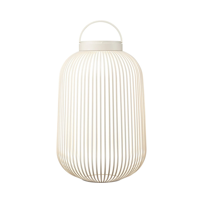 Steel Lamp, Silk Grey, 49cm H x 31cm W x 31cm D