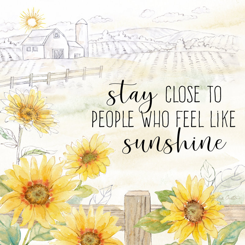 Good Morning Sunshine X-Stay Close, H 30 po x l 30 po