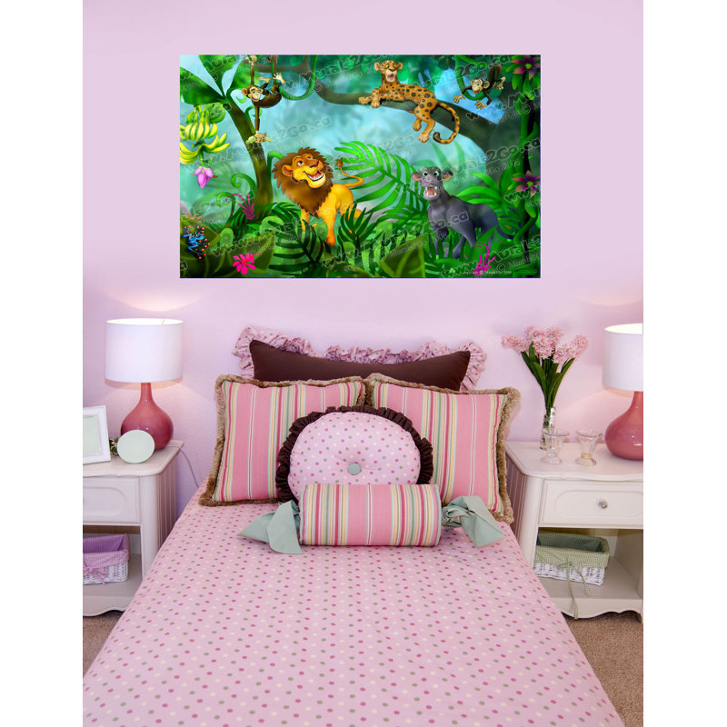 Animals Non-Wall Damaging Wall Decal, 44.5" H x 72" W