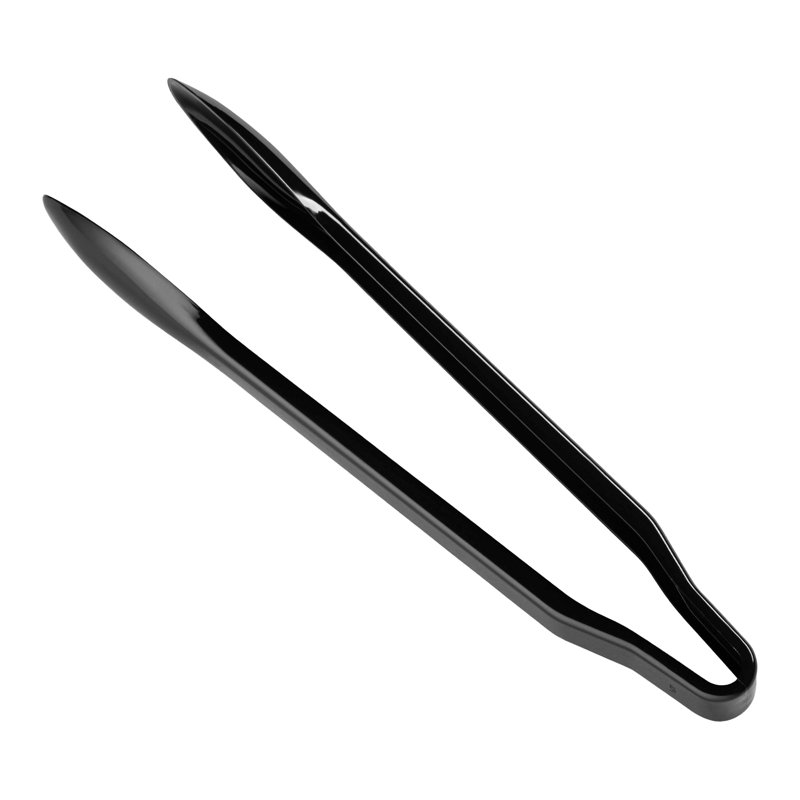 Pinces de service jetables en plastique noir de 30 cm (12 pouces) - Paquet de 48 pinces