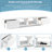 TV Stand for TVs up to 95'' with Fluted Glass Doors, Arched Cabinet Storage & App-Controlled LED Lights, Modern Media Console, White-1781025318