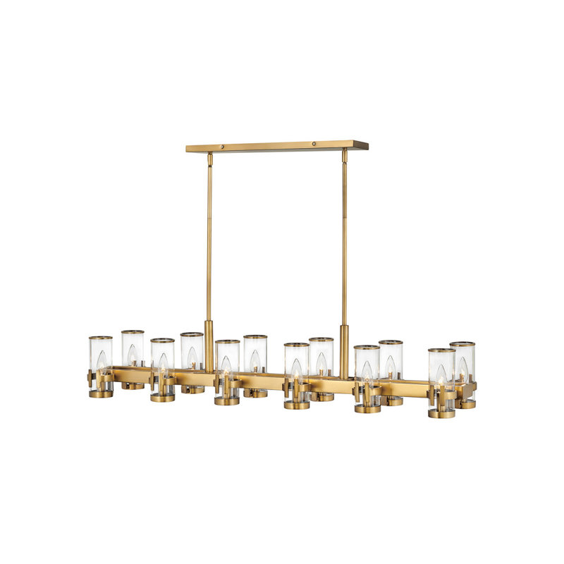 Kameliya 12 - Light Kitchen Island Pendant, Heritage Brass