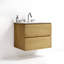 Meuble-lavabo simple 24 po avec dessus en céramique avec trop-plein Derrance, pré-assemblé-2025746520-2075475025
