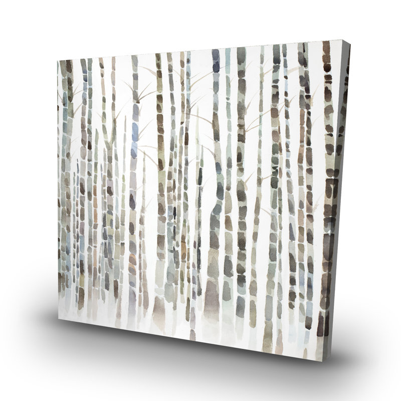 Birch trees forest - 32"x32" art on canvas