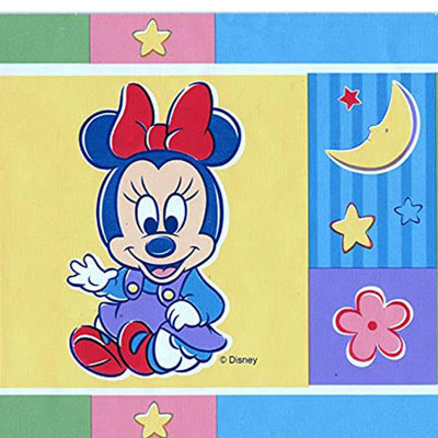 Concord Wallcoverings Wallpaper Border Kids Pattern Cartoon Mice Dog Balloon Moon For Boys/Girls Room, Blue Green Brown Red White Grey, 7 Inches By 15 -  CONCORD WALLCOVERINGS â¢, 41262330