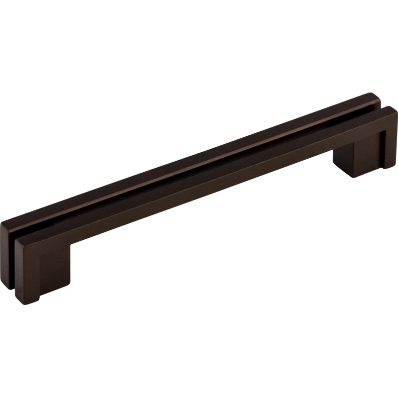Flat Rail Bar pull, Oiled Rubbed Bronze, 5" Center to Center