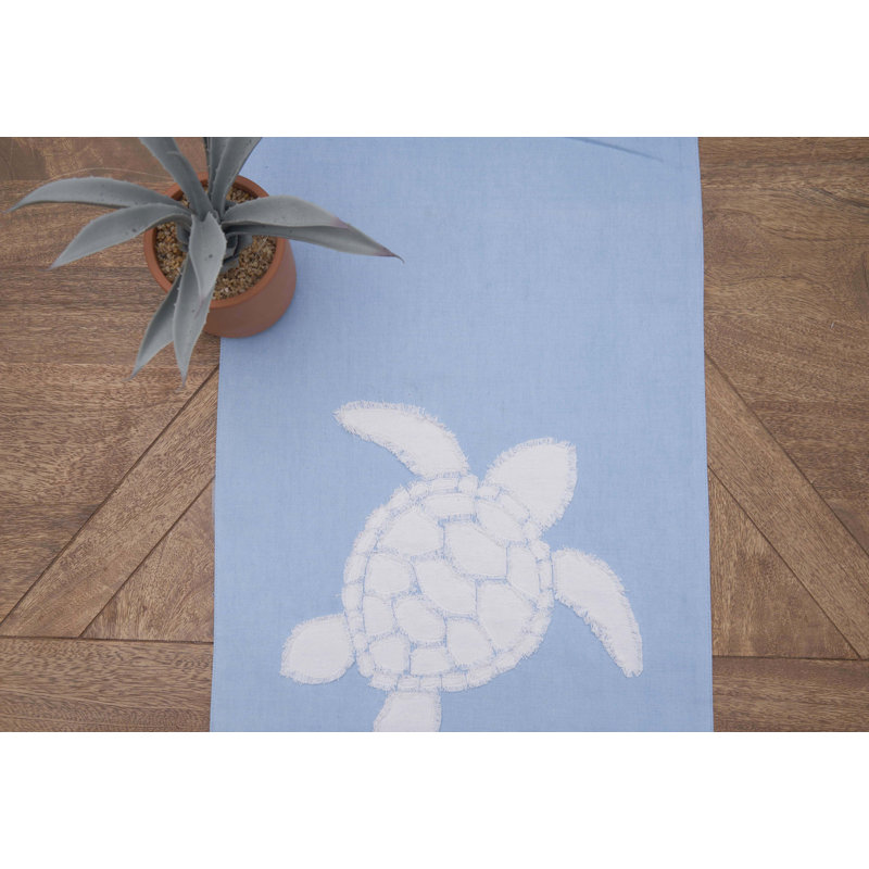 Turtle Chilling Tufted Table Runner
