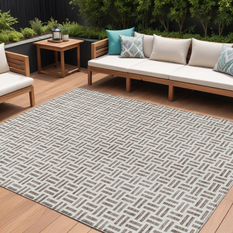 Tapis intérieur / extérieur taupe 9 'x 12' taupe