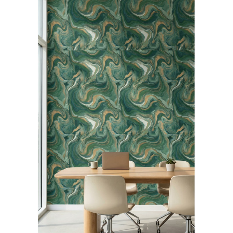 Papier peint fluide Shades Of Green, Peler et coller
