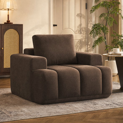 44'' Oversized Accent Chair, Memory Foam Single Sofa Chair with Deep Seat and Wide Armrests