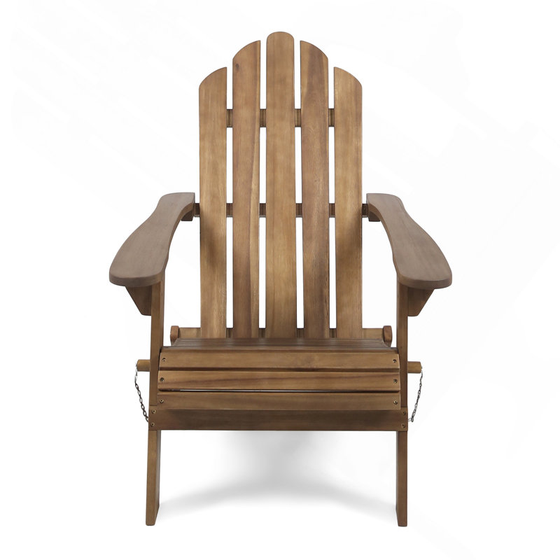 Foldable Adirondack Chair, Dark Brown