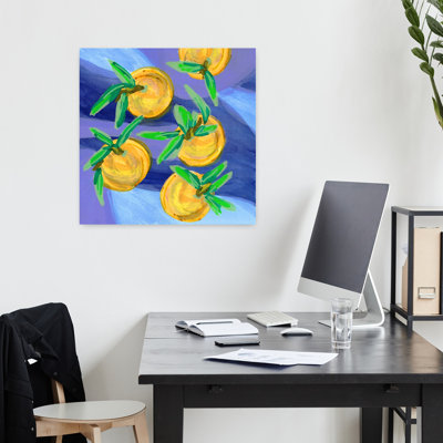 Clémentine jaune audacieux abstrait contemporain lavande