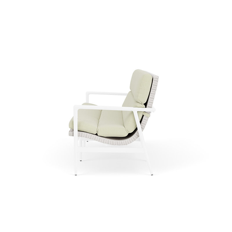 Cascade Outdoor 3 - Seat Patio Sofa, Bamboo Bay Meadow, White