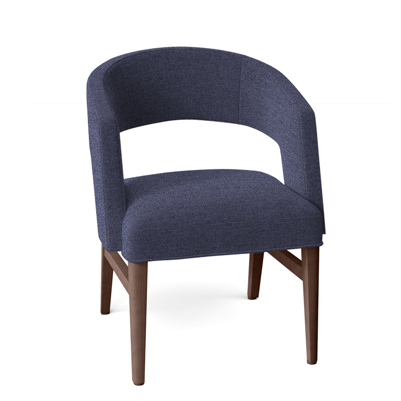 Chaise avec accoudoirs Bryant, Noyers, 8789 Indigo