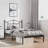 Bralon vidaXL Metal Bed Frame with Headboard & Slats, No Mattress, Easy Assembly-1084282207-1084282202